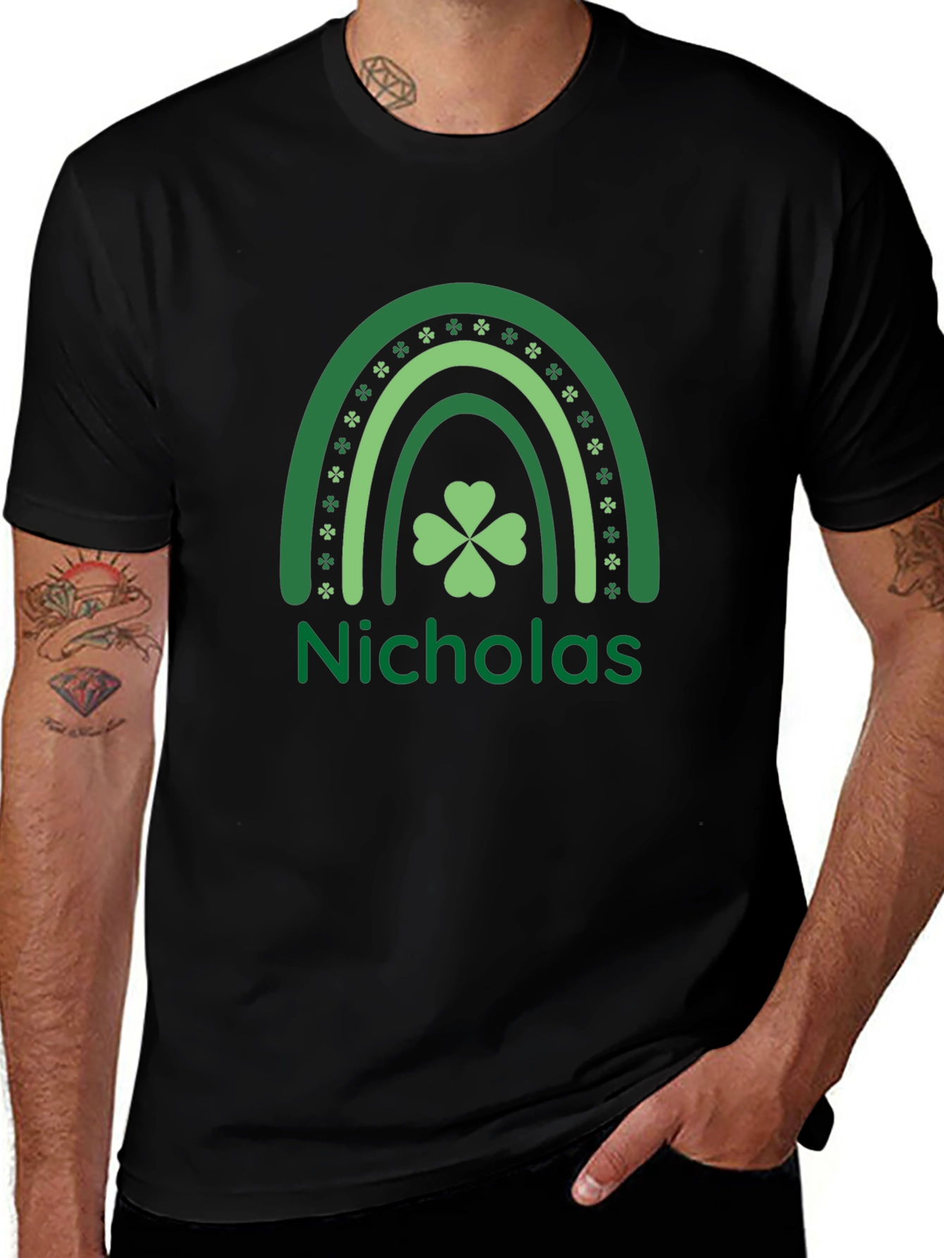 St. Patricks Day Nicholas Rainbow T-Shirt