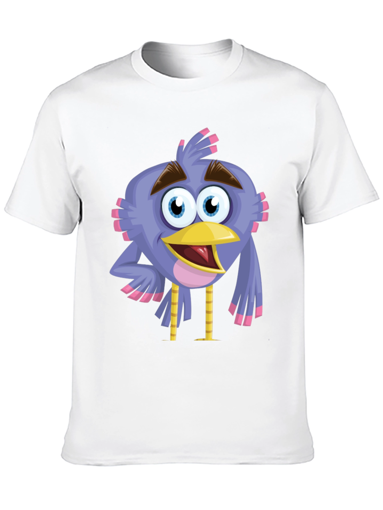 Cartoon Bird Graphic T-Shirt