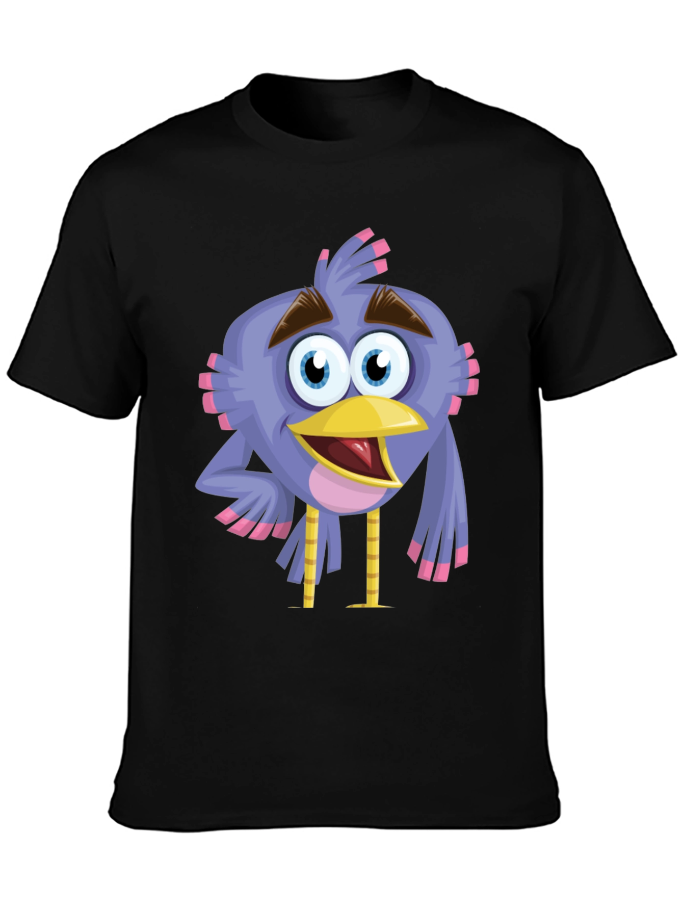Cartoon Bird Graphic T-Shirt