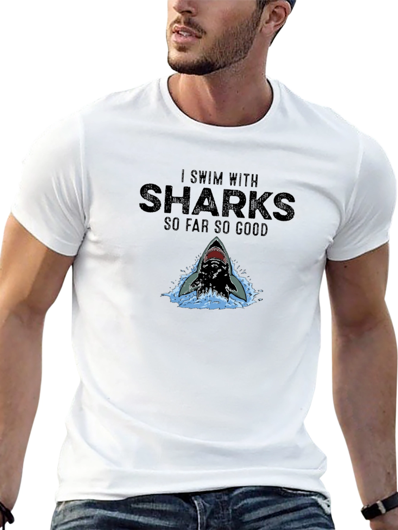 I Swim with Sharks Graphic Tee
