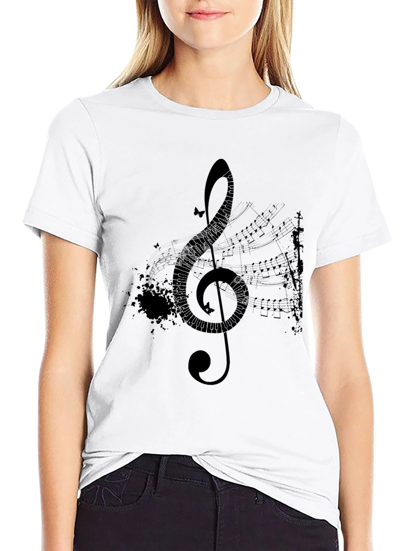 Musical Treble Clef Graphic T-Shirt