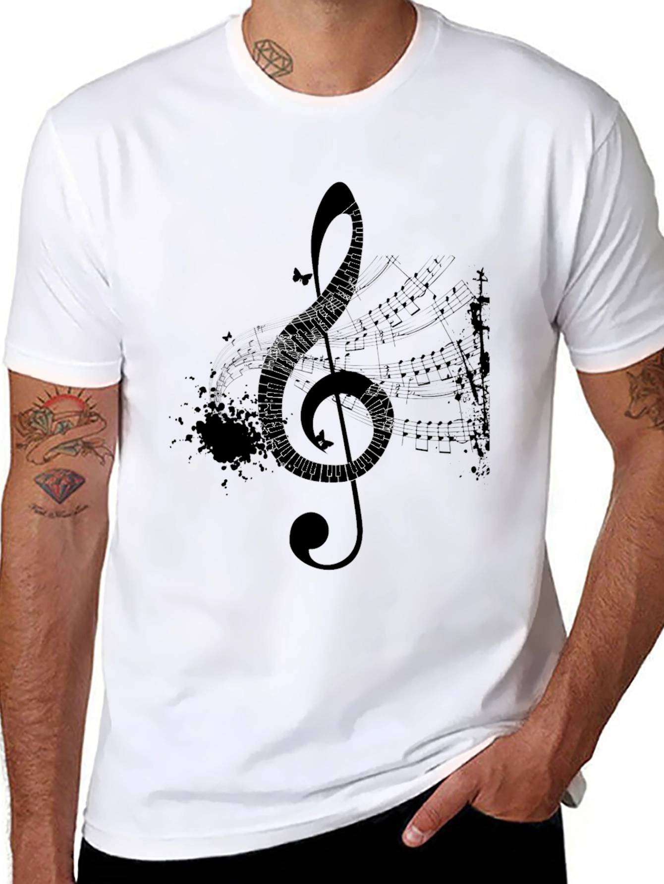 Musical Treble Clef Graphic T-Shirt