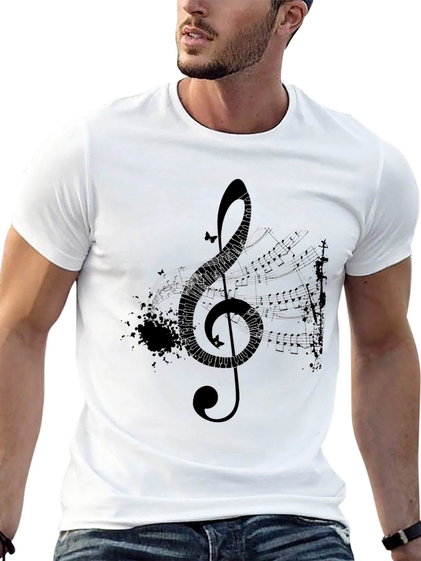 Musical Treble Clef Graphic T-Shirt