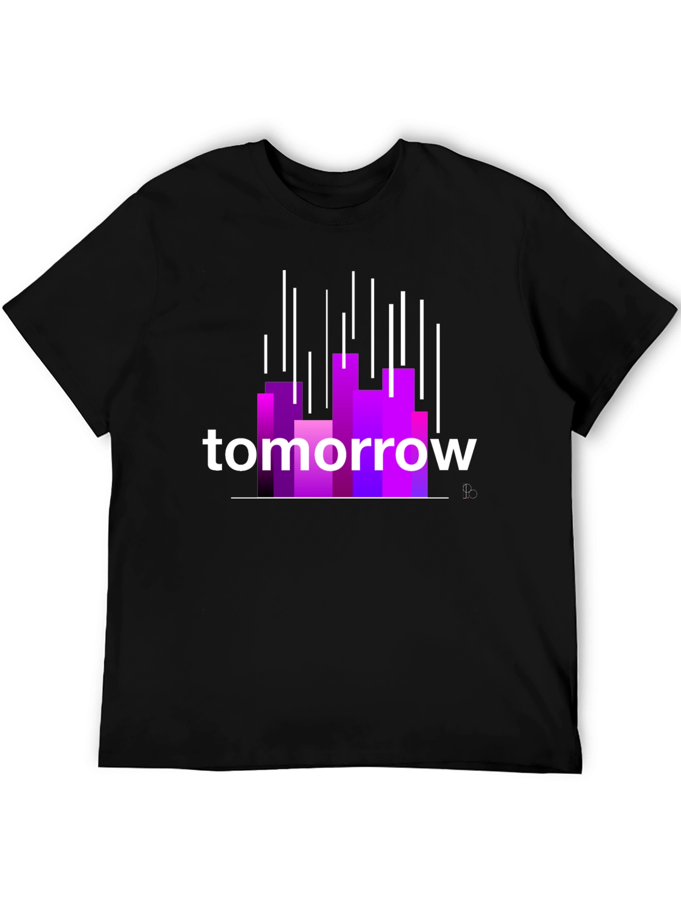 Tomorrow Graphic Print Black T-Shirt