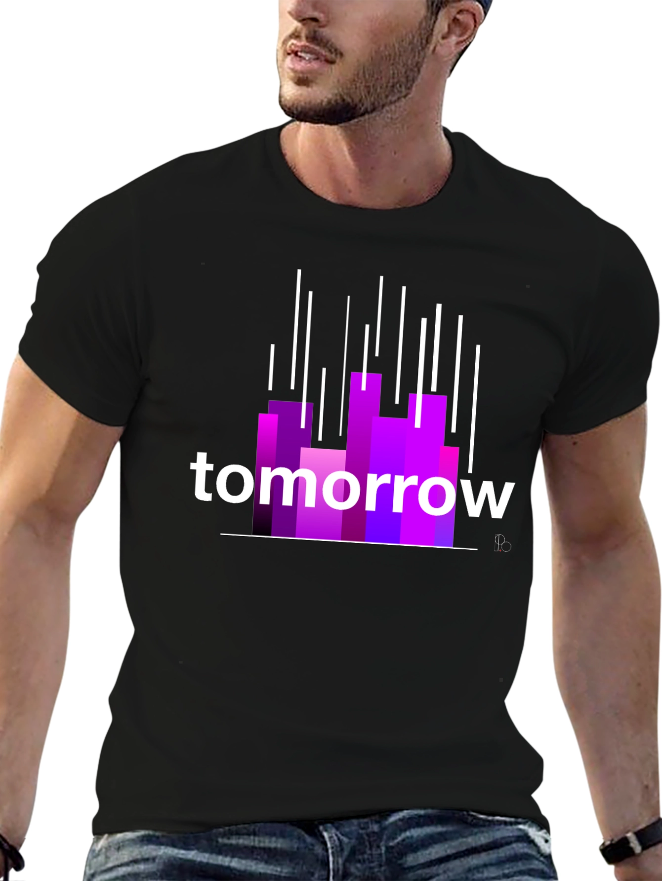 Tomorrow Graphic Print Black T-Shirt