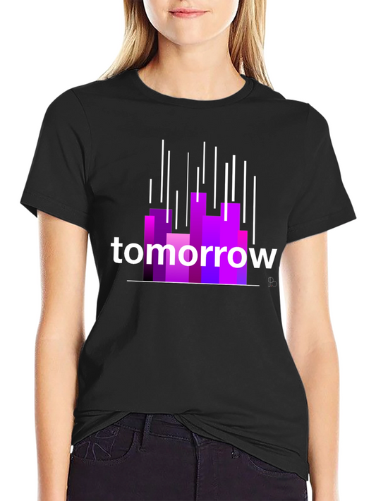 Tomorrow Graphic Print Black T-Shirt