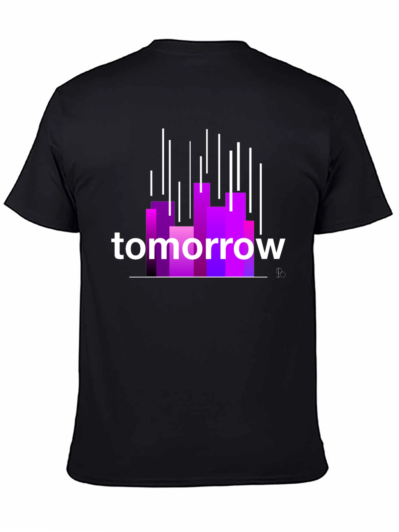 Tomorrow Graphic Print Black T-Shirt