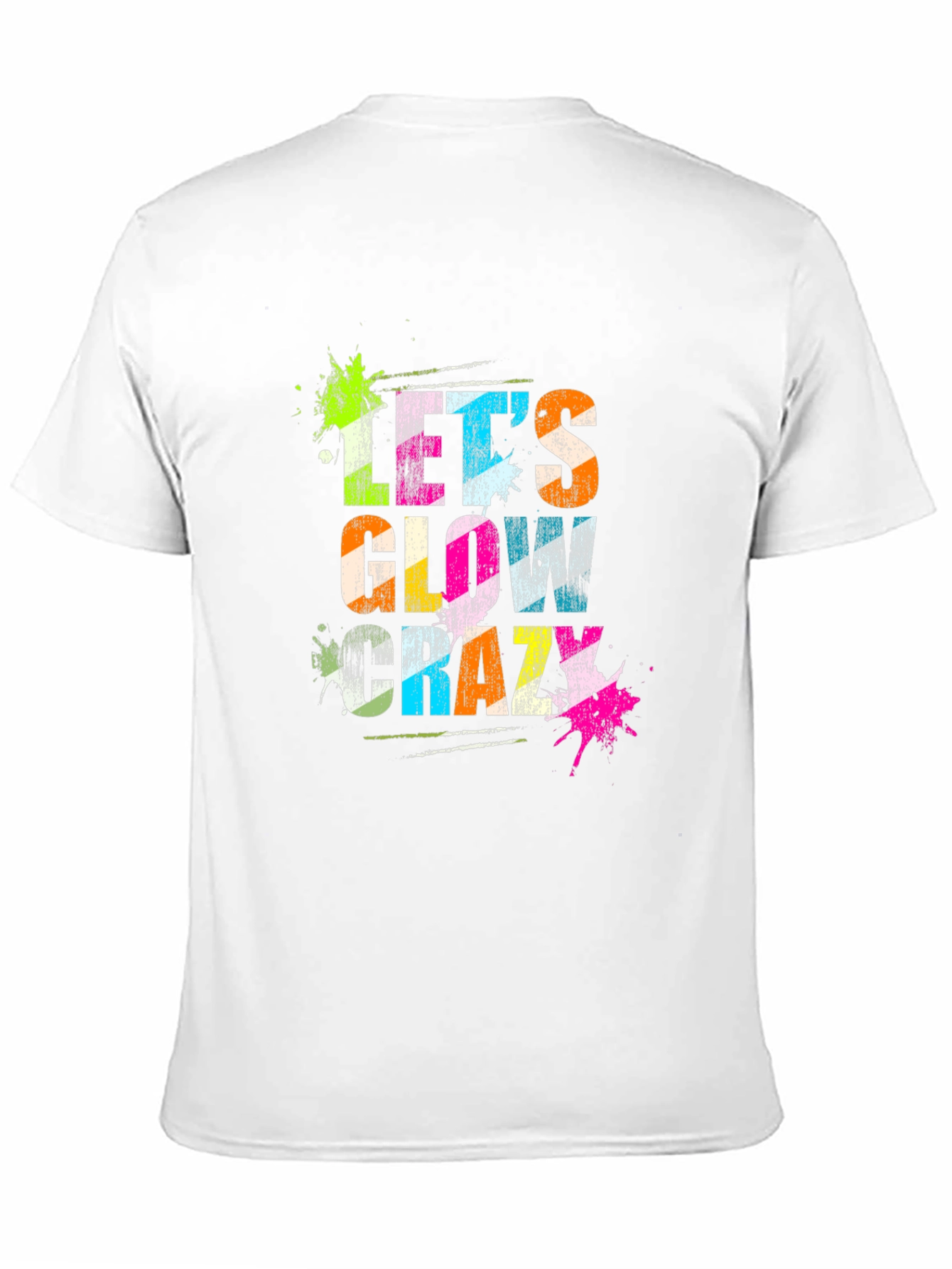 Lets Glow Crazy Black Graphic T-Shirt