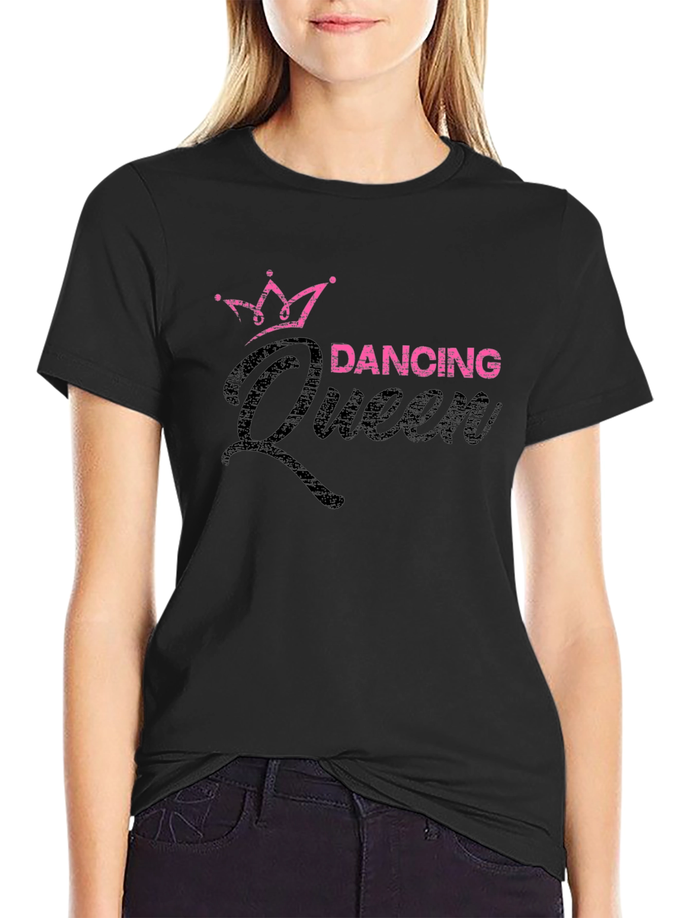 Dancing Queen Black T-Shirt - Fun Graphic Tee
