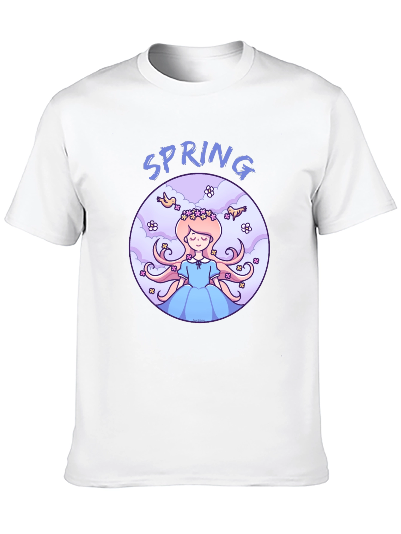 Spring Maiden T-Shirt - Cute Cartoon Design