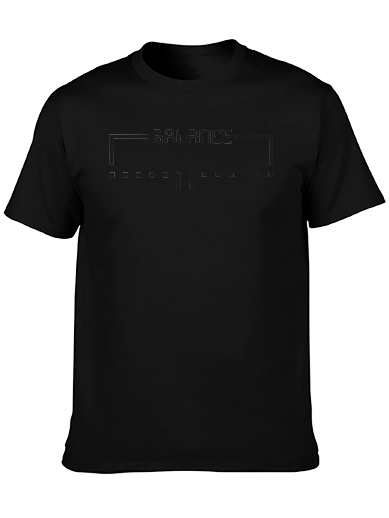 Balance Graphic Print Crew Neck T-Shirt - Black