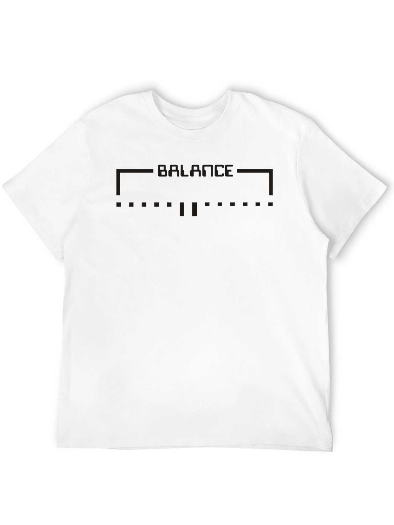 Balance Graphic Print Crew Neck T-Shirt - Black