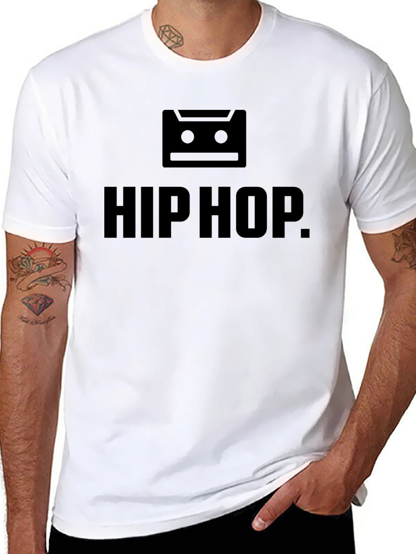 Hip Hop Graphic Tee - Black