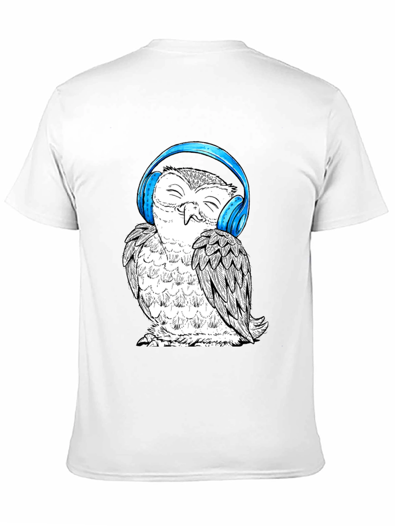 Owl with Headphones Graphic T-Shirt