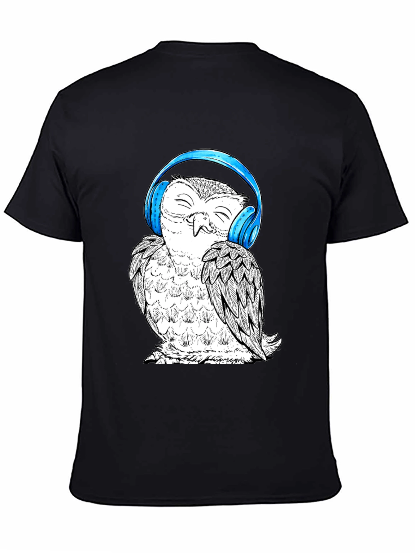 Owl with Headphones Graphic T-Shirt