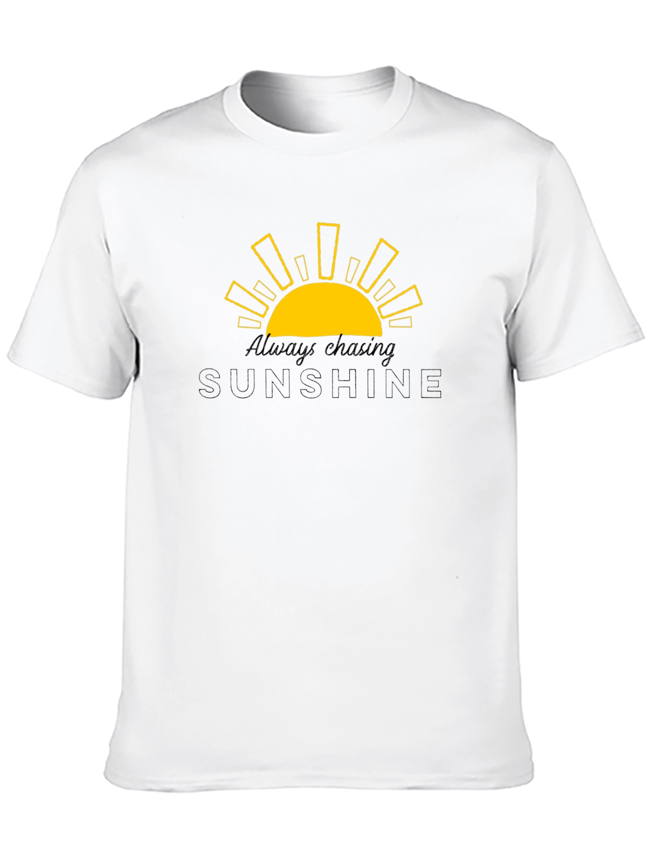 Always Chasing Sunshine Black Graphic Tee