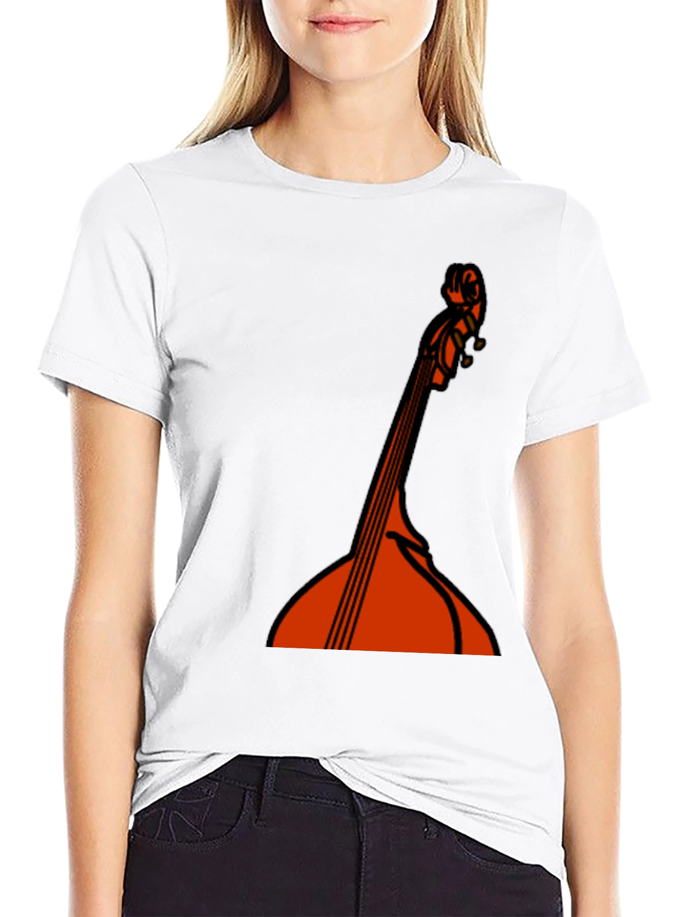 Bass Guitar Graphic Black T-Shirt