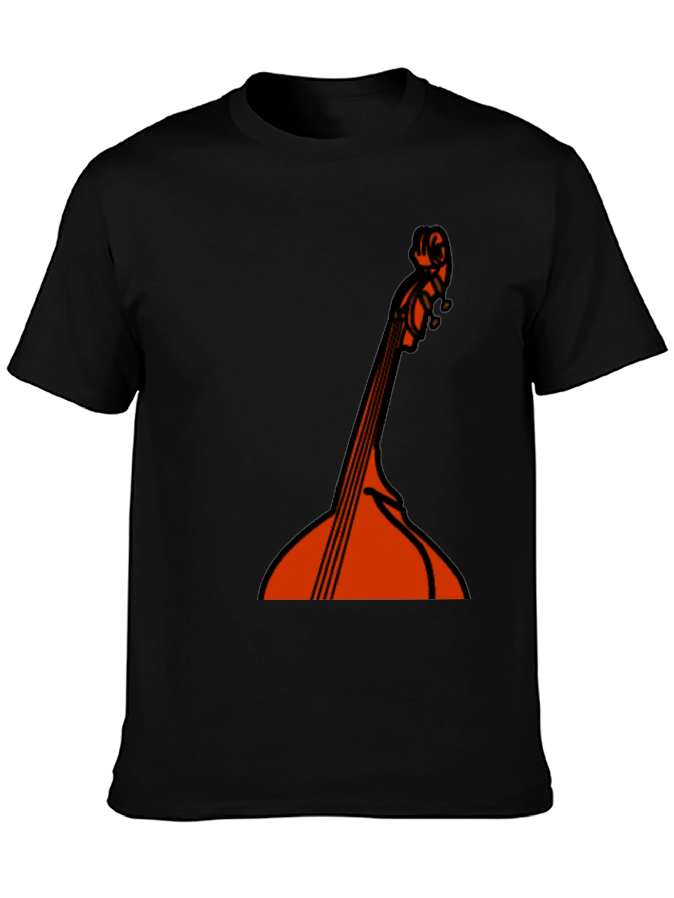 Bass Guitar Graphic Black T-Shirt