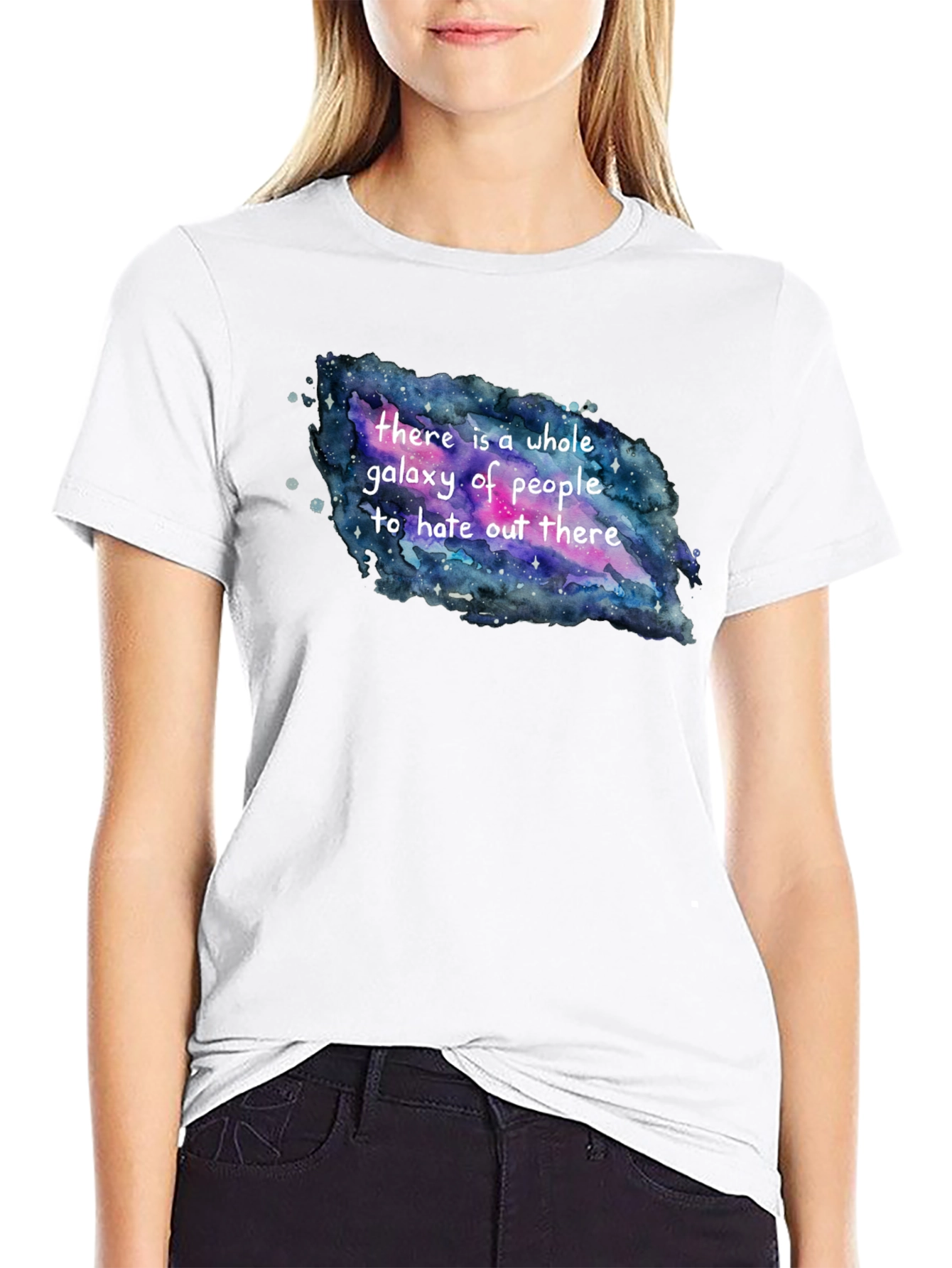 Galaxy Hate People T-Shirt -  Unique Funny Design