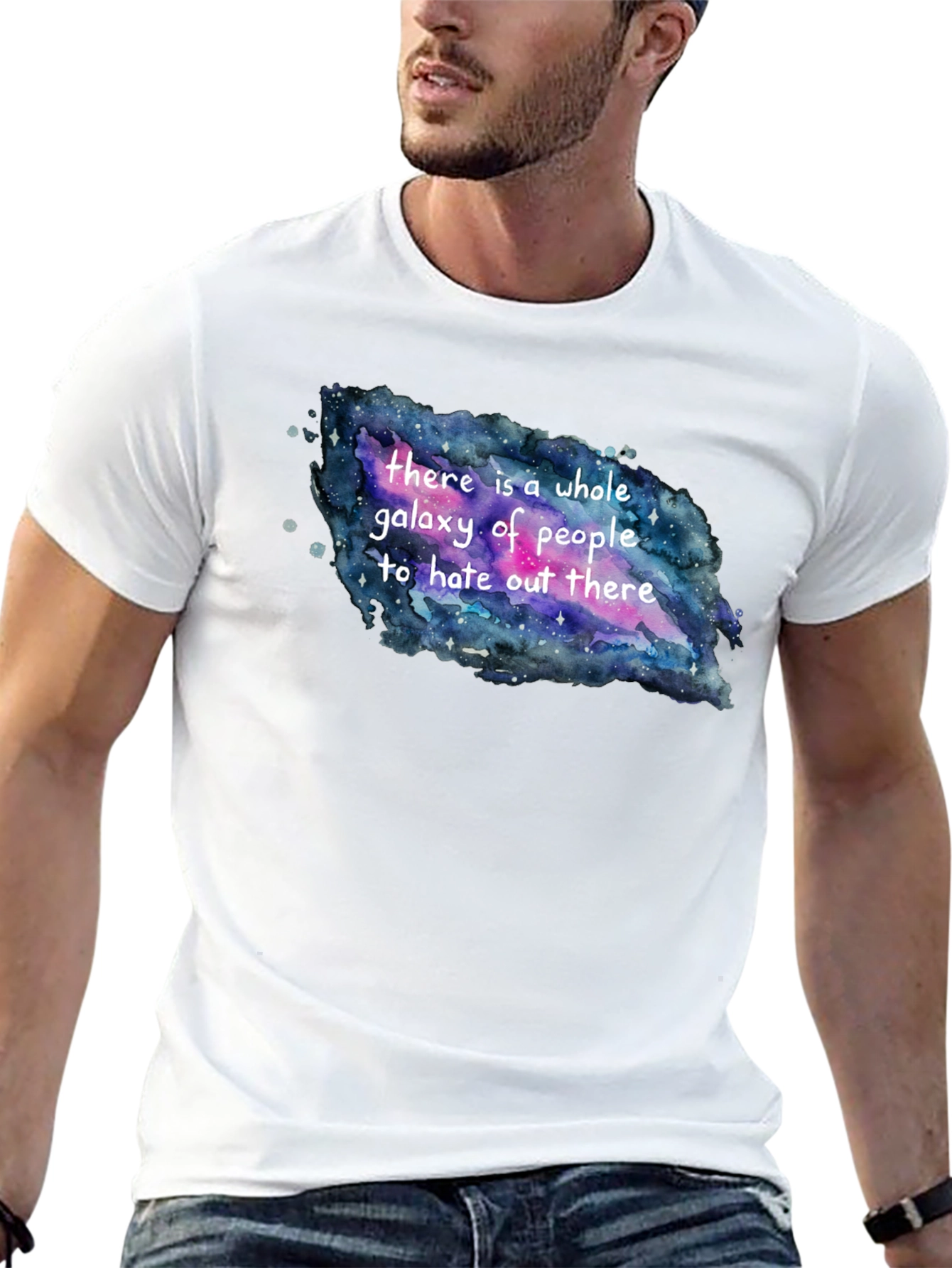 Galaxy Hate People T-Shirt -  Unique Funny Design