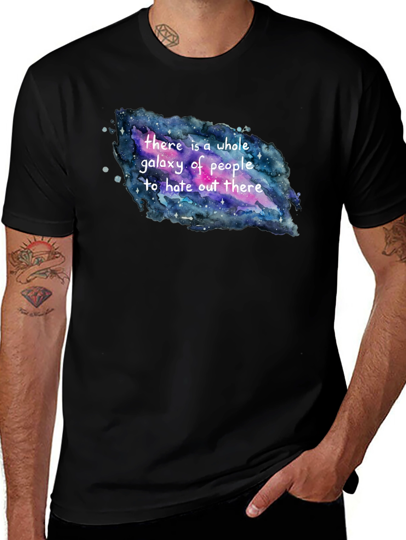 Galaxy Hate People T-Shirt -  Unique Funny Design