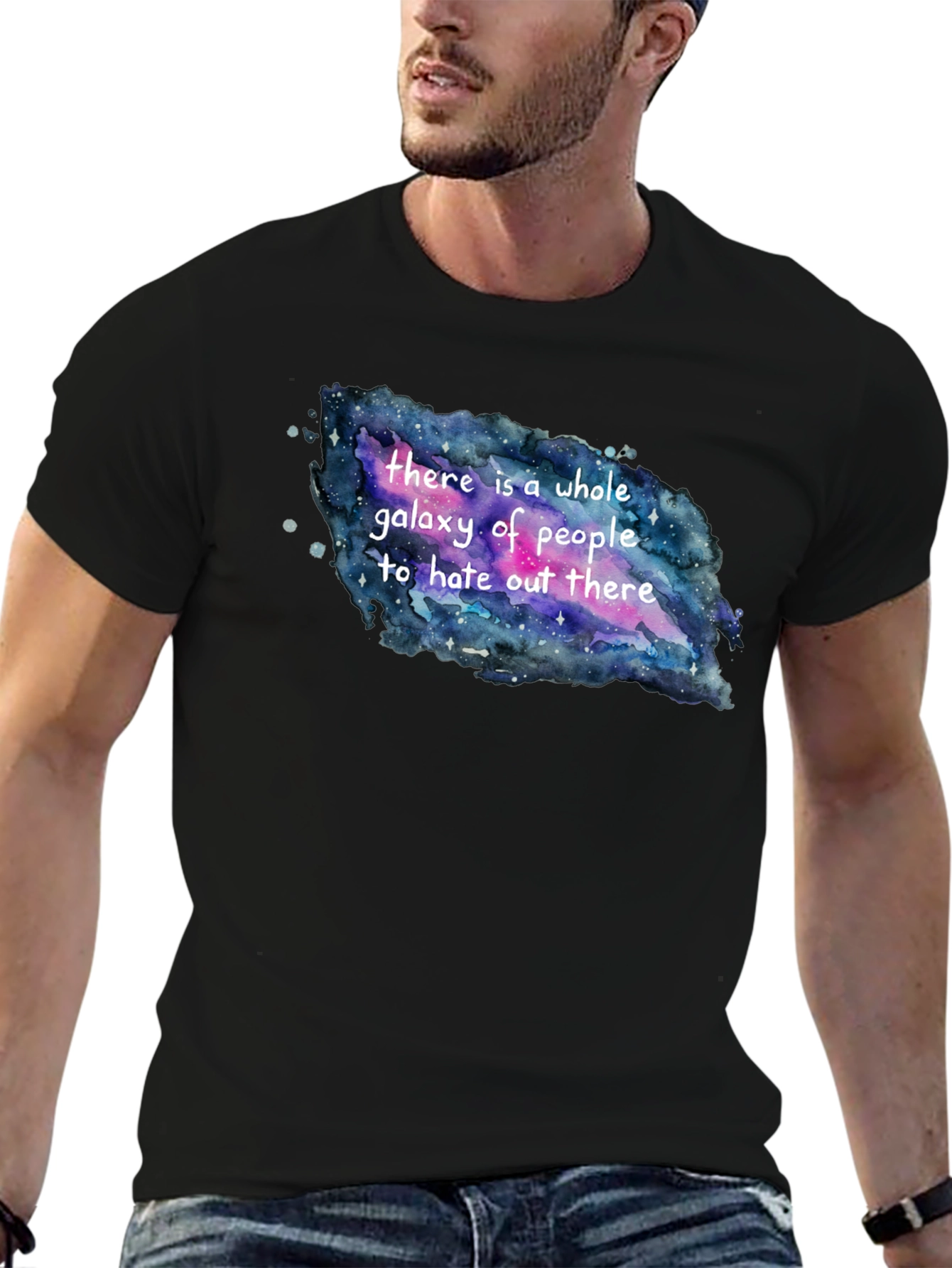 Galaxy Hate People T-Shirt -  Unique Funny Design