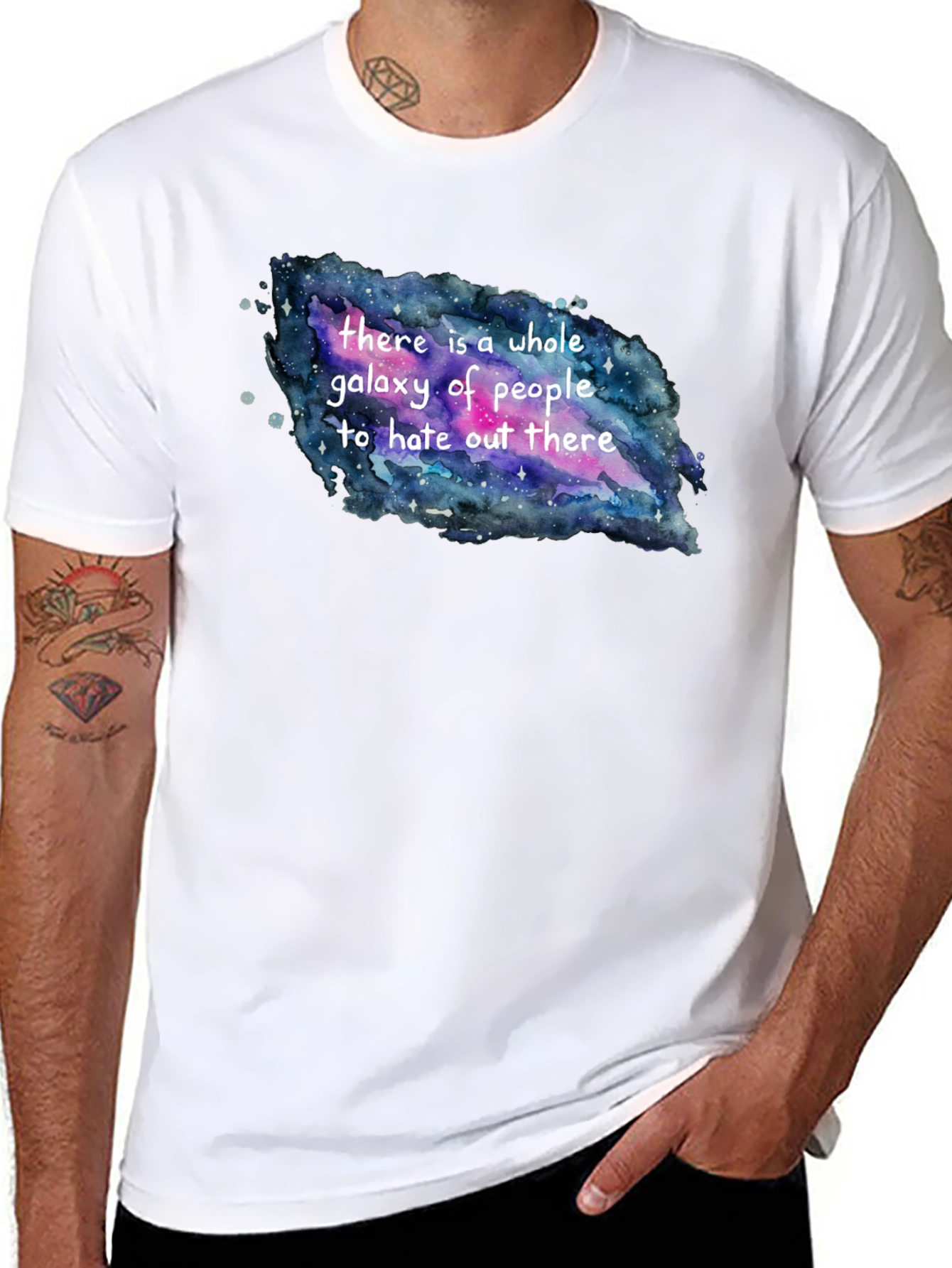 Galaxy Hate People T-Shirt -  Unique Funny Design