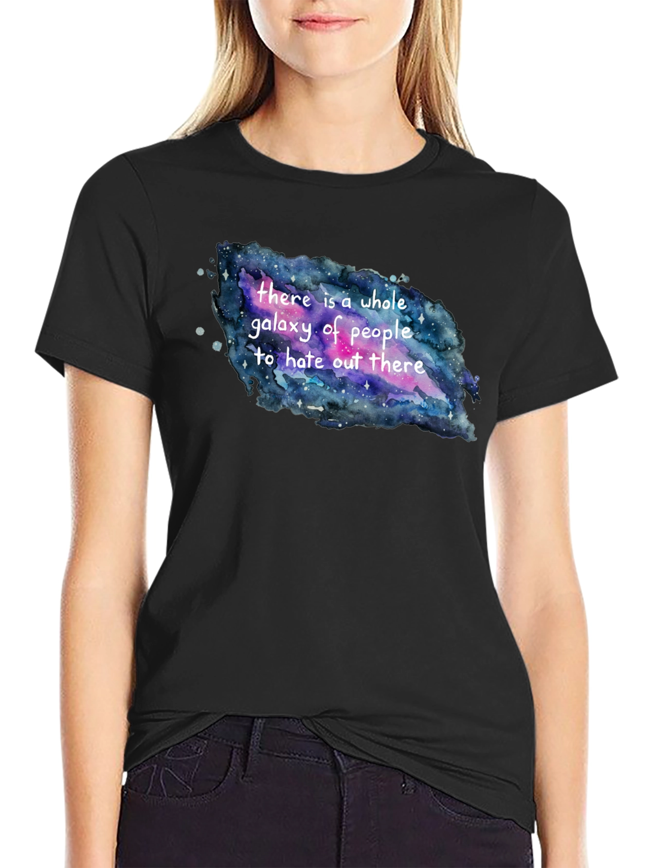 Galaxy Hate People T-Shirt -  Unique Funny Design