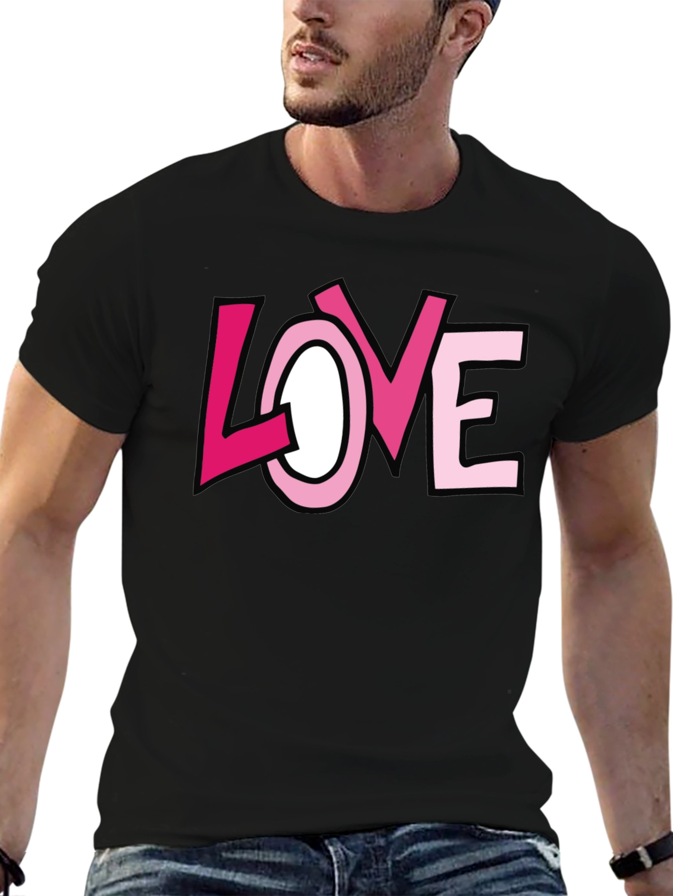 Love Graphic Black T-Shirt | Trendy Valentines Day Apparel