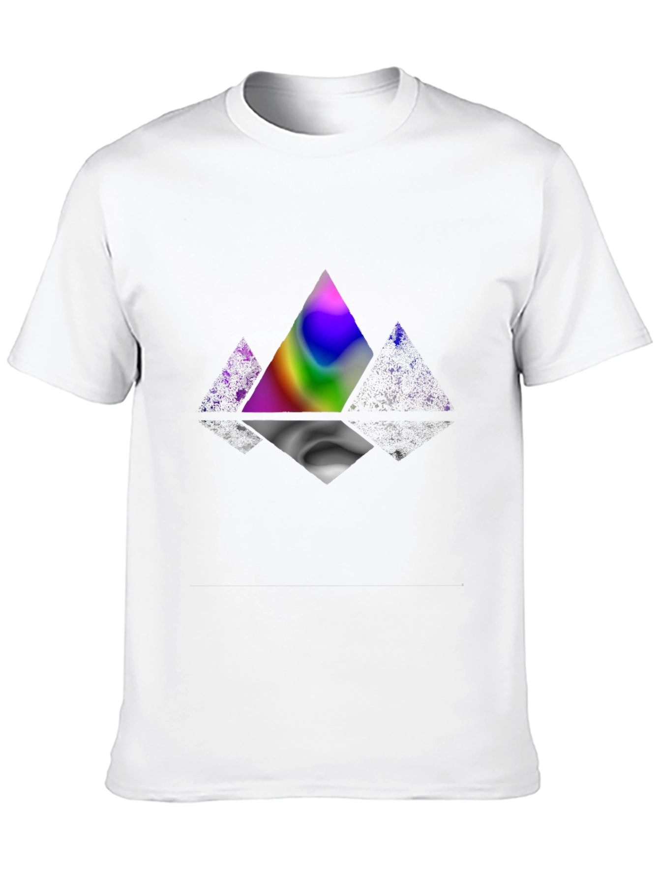 Prism Reflection Graphic T-Shirt - Modern Abstract Design