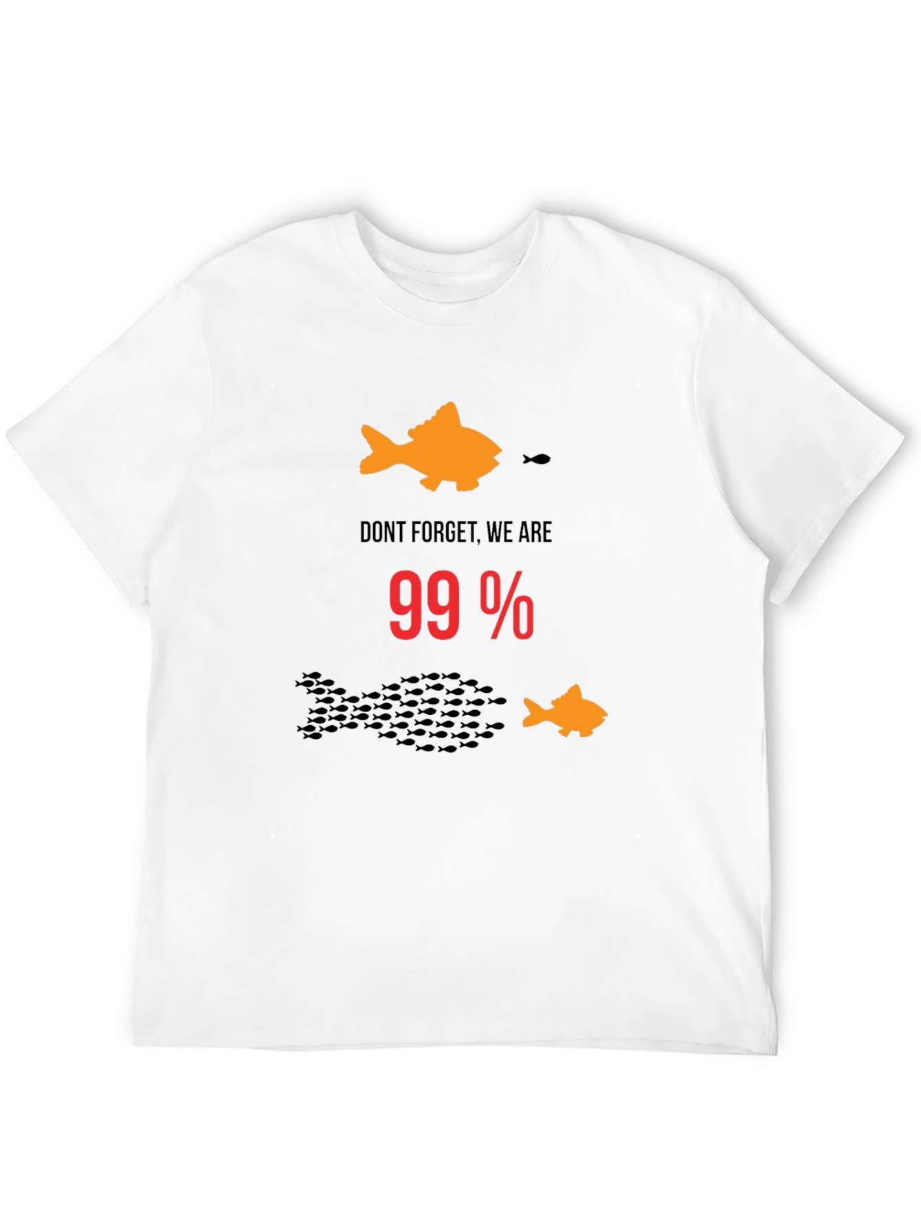 99% Fish Graphic T-Shirt - Black