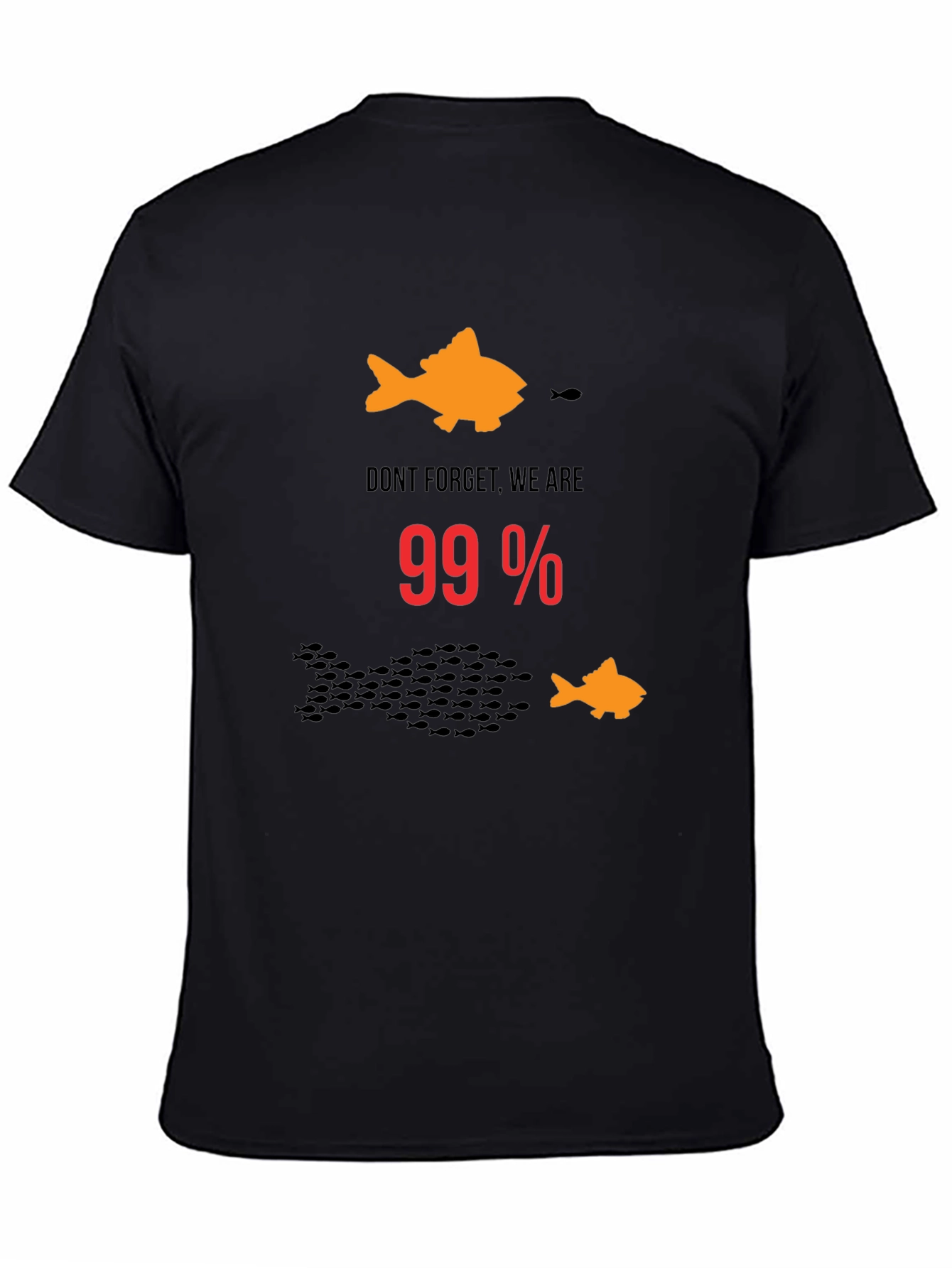 99% Fish Graphic T-Shirt - Black