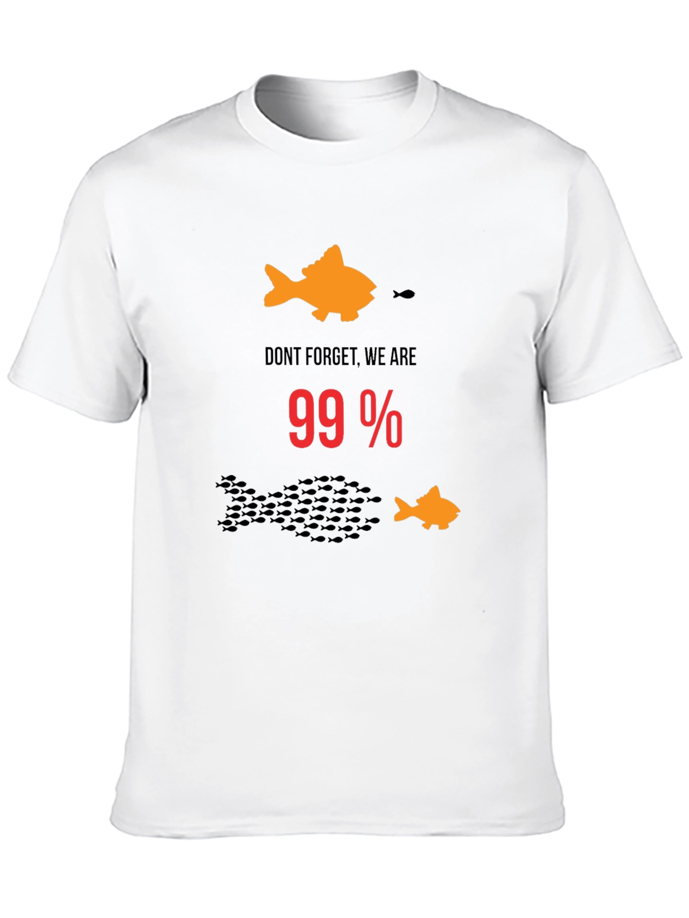 99% Fish Graphic T-Shirt - Black