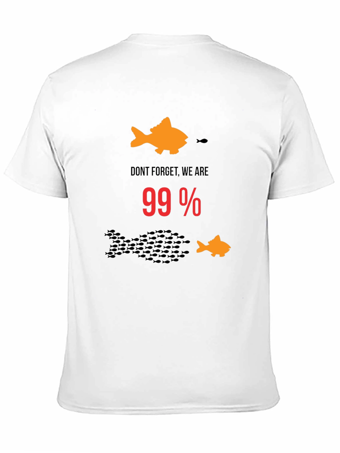 99% Fish Graphic T-Shirt - Black