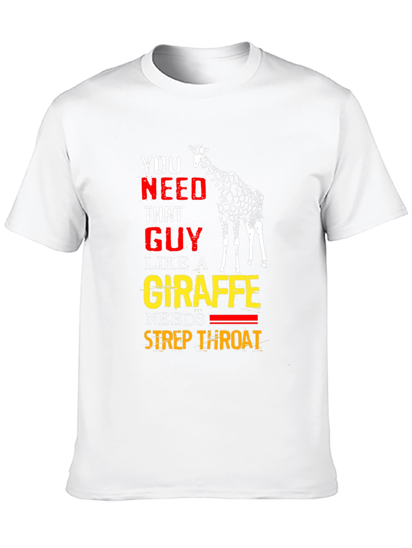Giraffe Strep Throat T-Shirt - Funny Graphic Tee