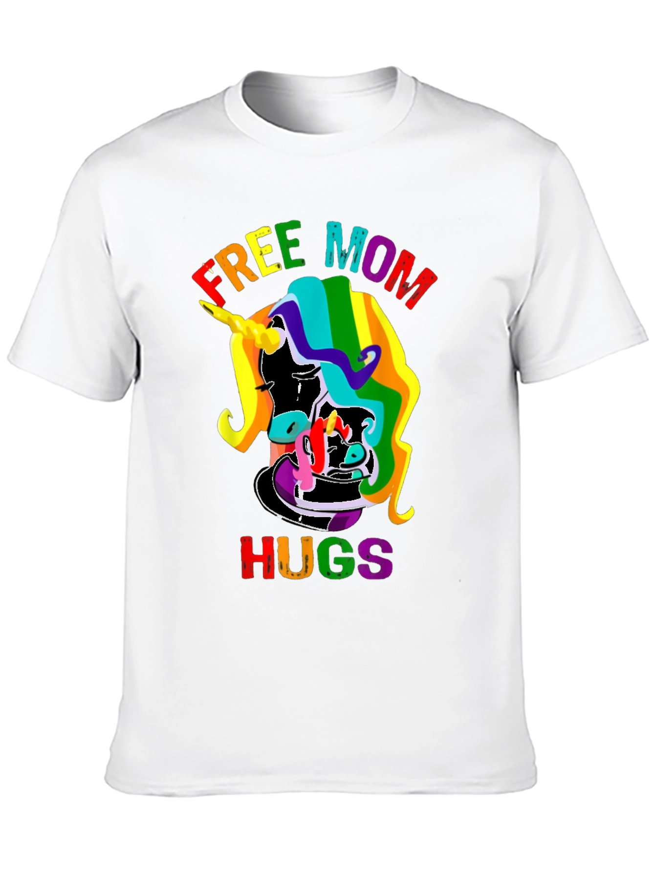 Free Mom Hugs Rainbow Unicorn T-Shirt