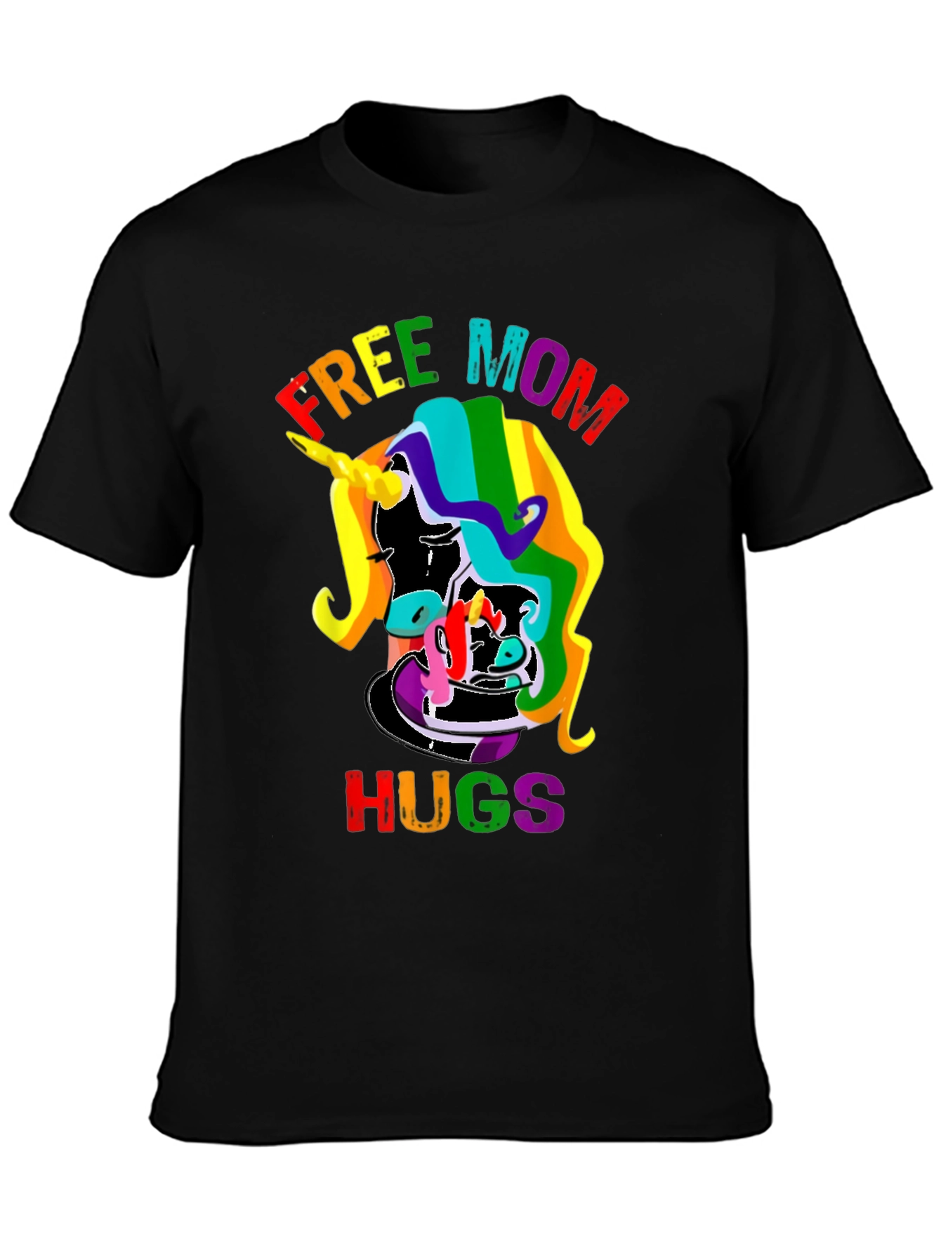 Free Mom Hugs Rainbow Unicorn T-Shirt