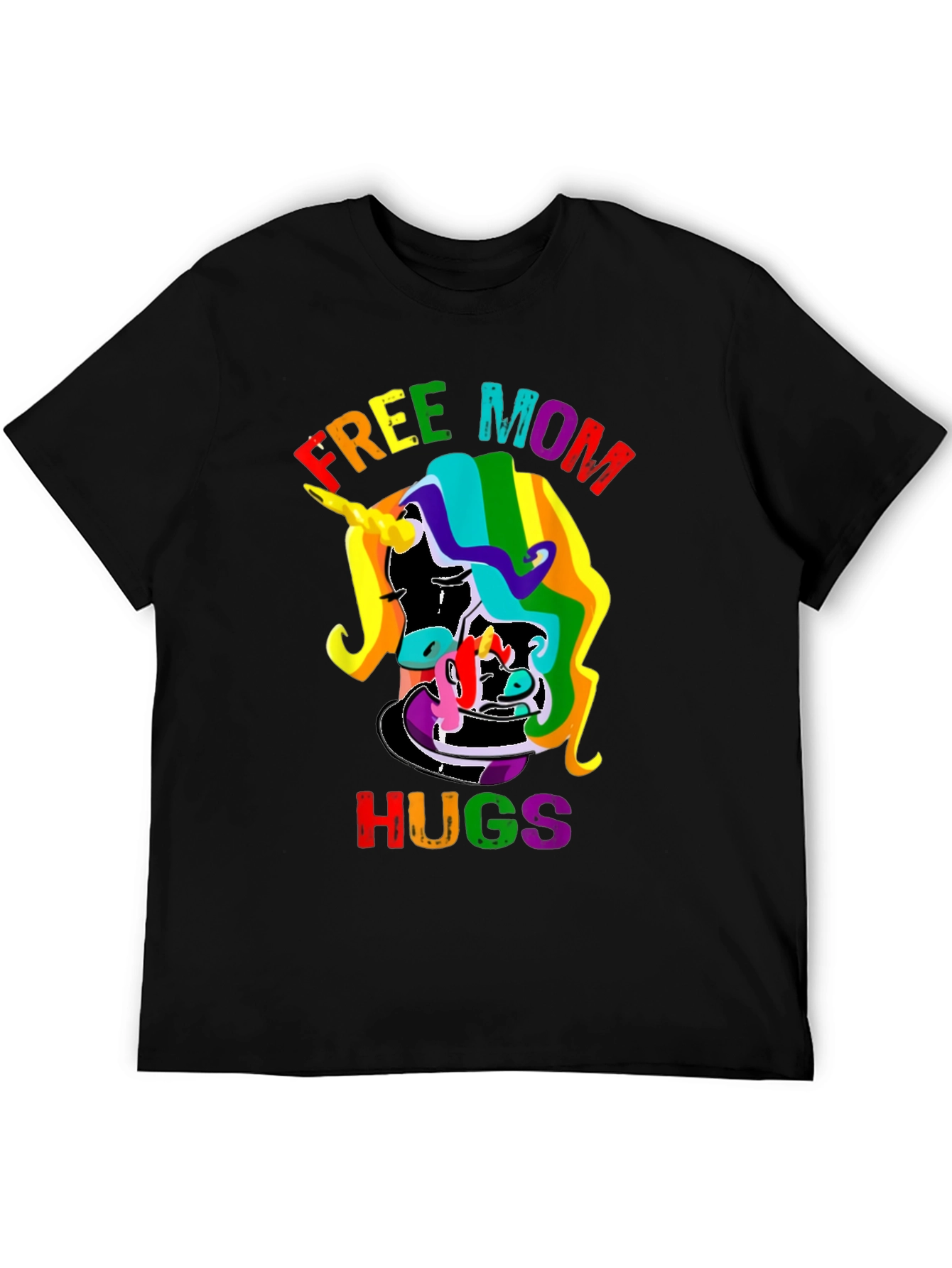 Free Mom Hugs Rainbow Unicorn T-Shirt