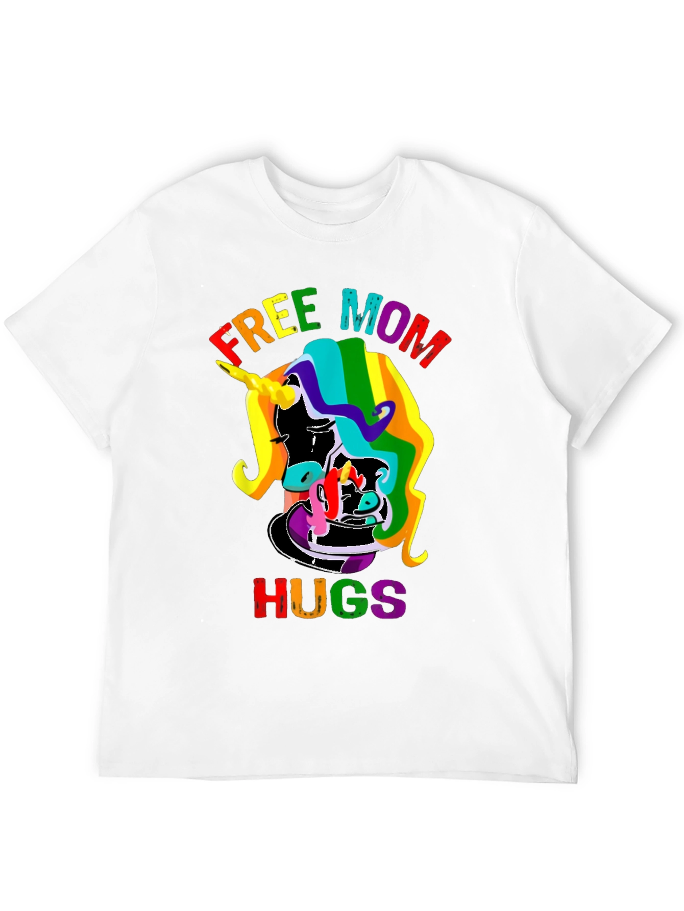 Free Mom Hugs Rainbow Unicorn T-Shirt