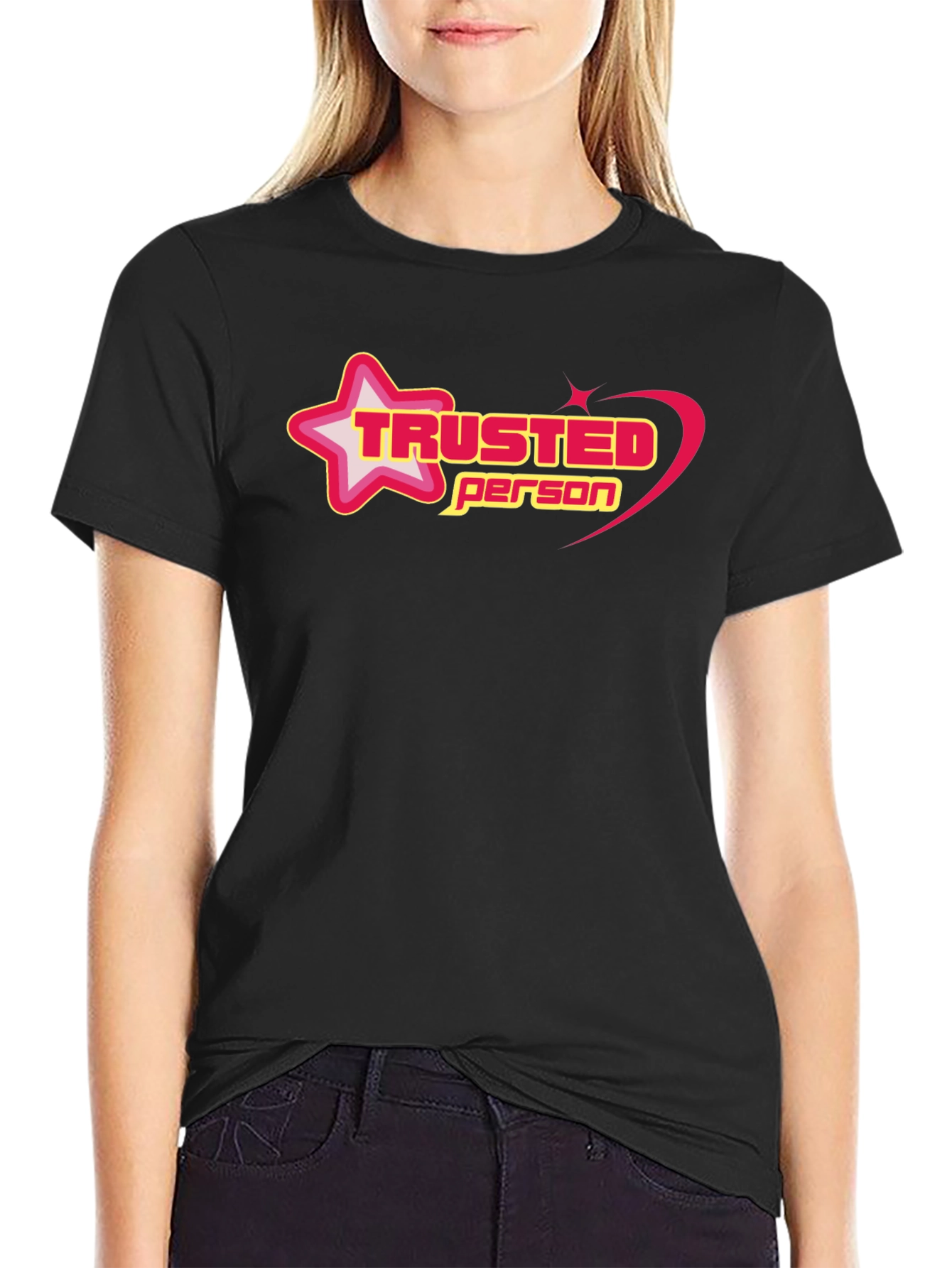 Trusted Person Graphic Black T-Shirt