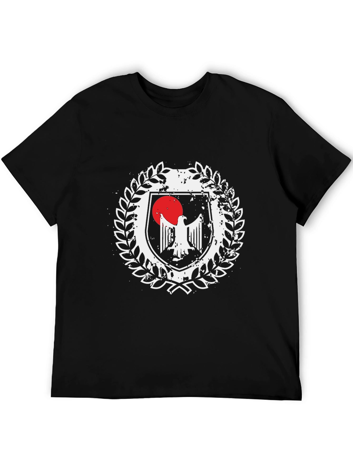Emblem Eagle Graphic Tee - Distressed Design