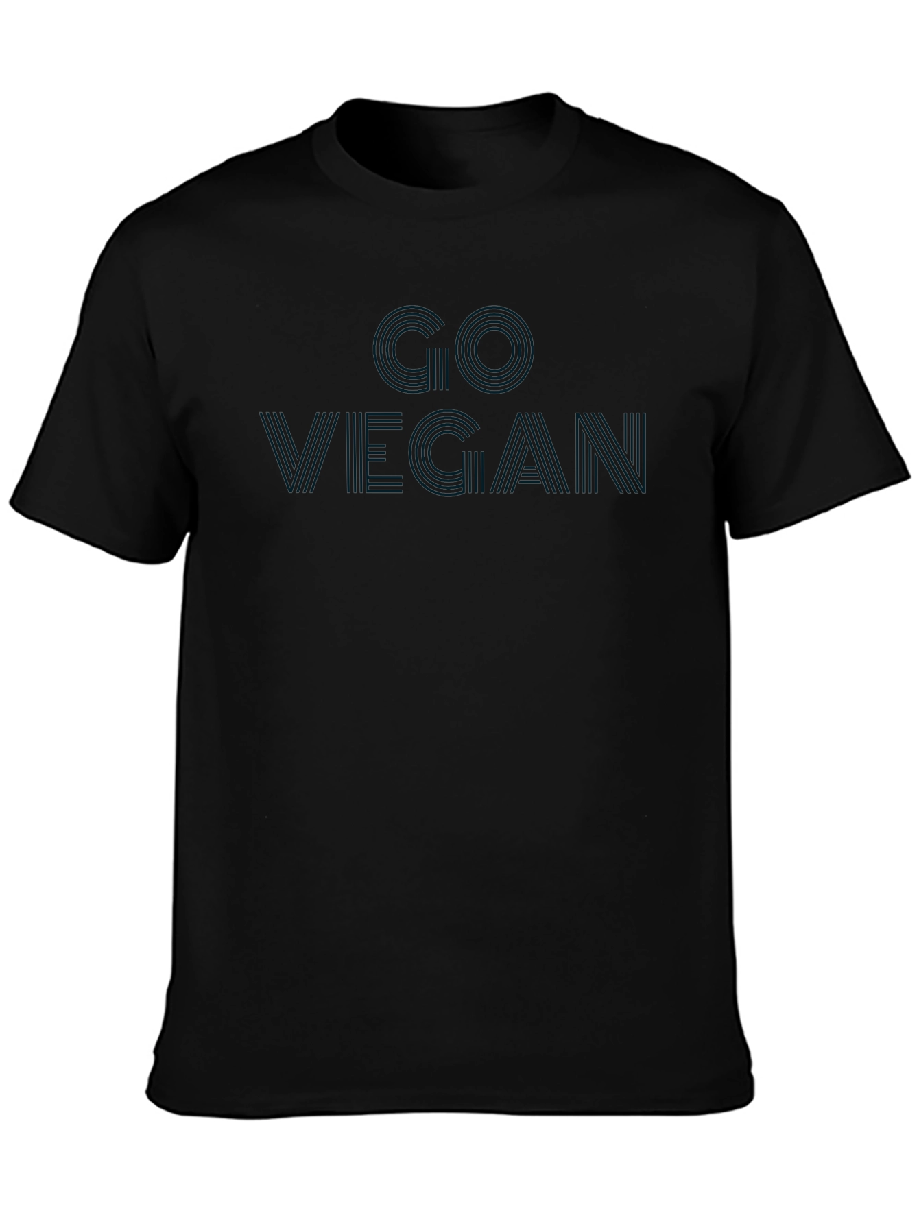 Go Vegan Black Graphic T-Shirt