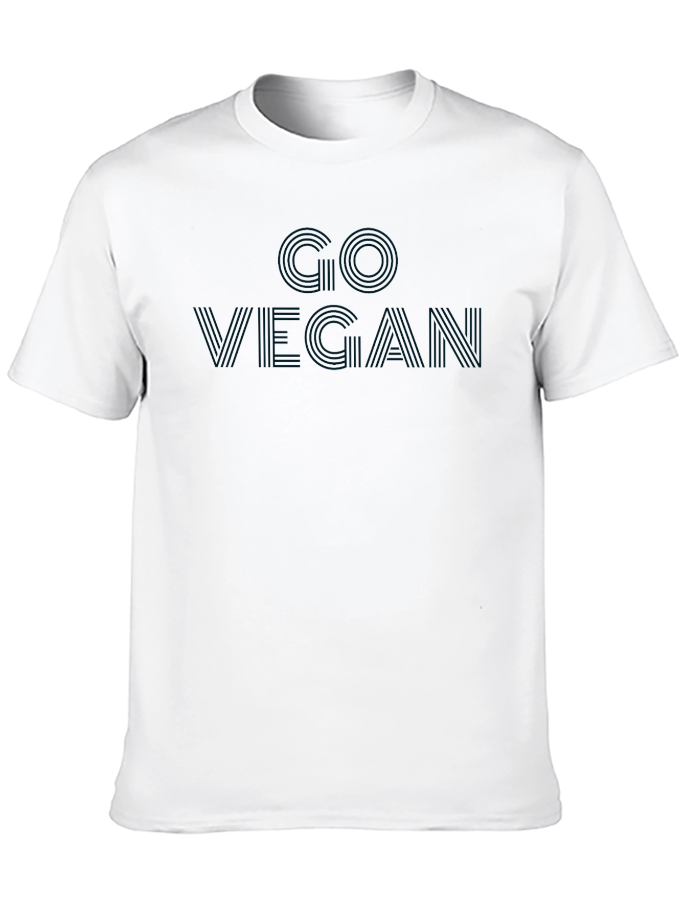 Go Vegan Black Graphic T-Shirt