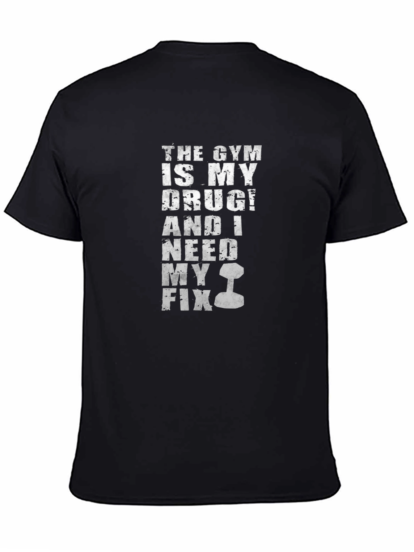 Gym is My Drug Mens Black Graphic T-Shirt