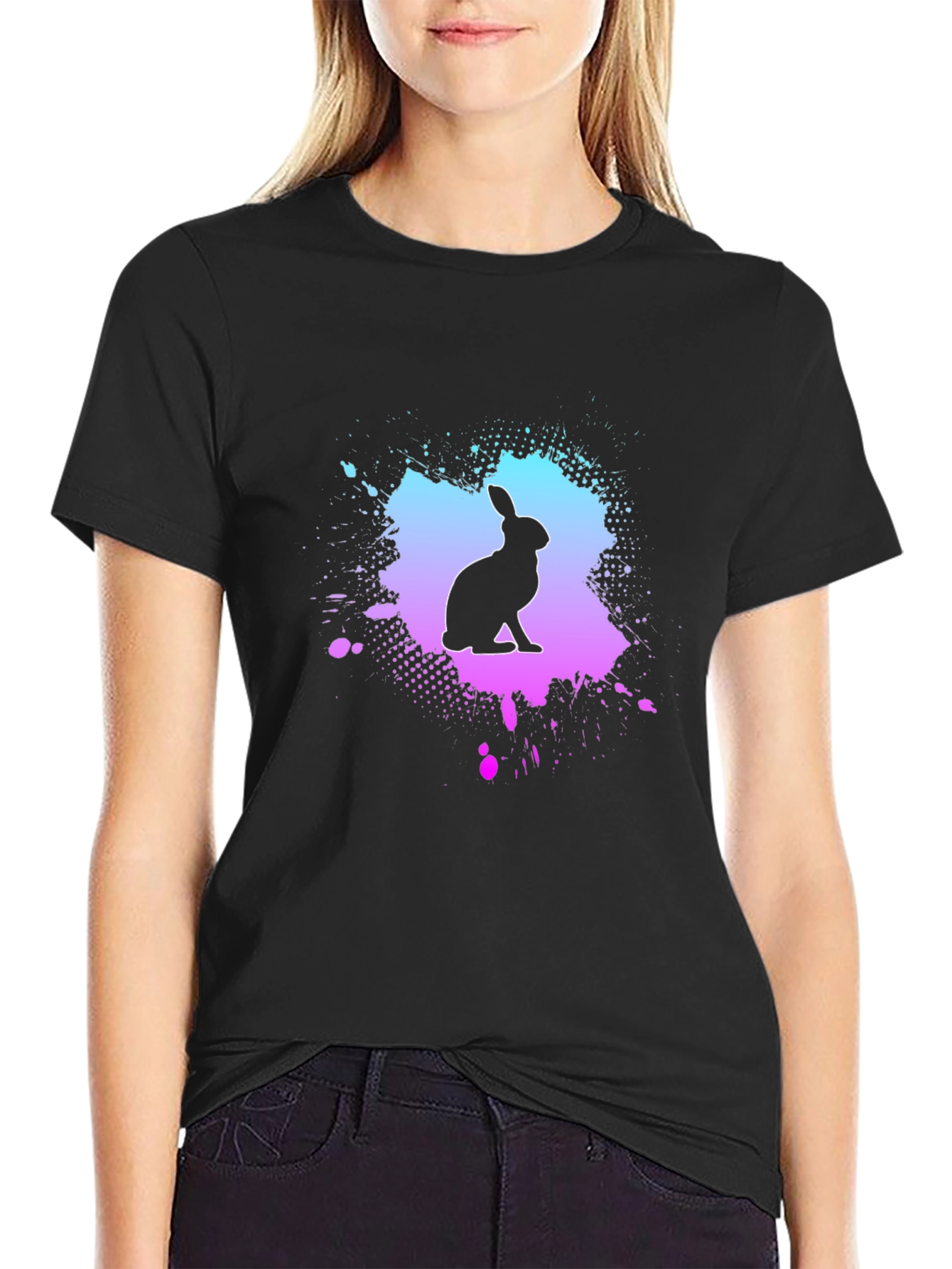 Rabbit Silhouette Graphic Tee