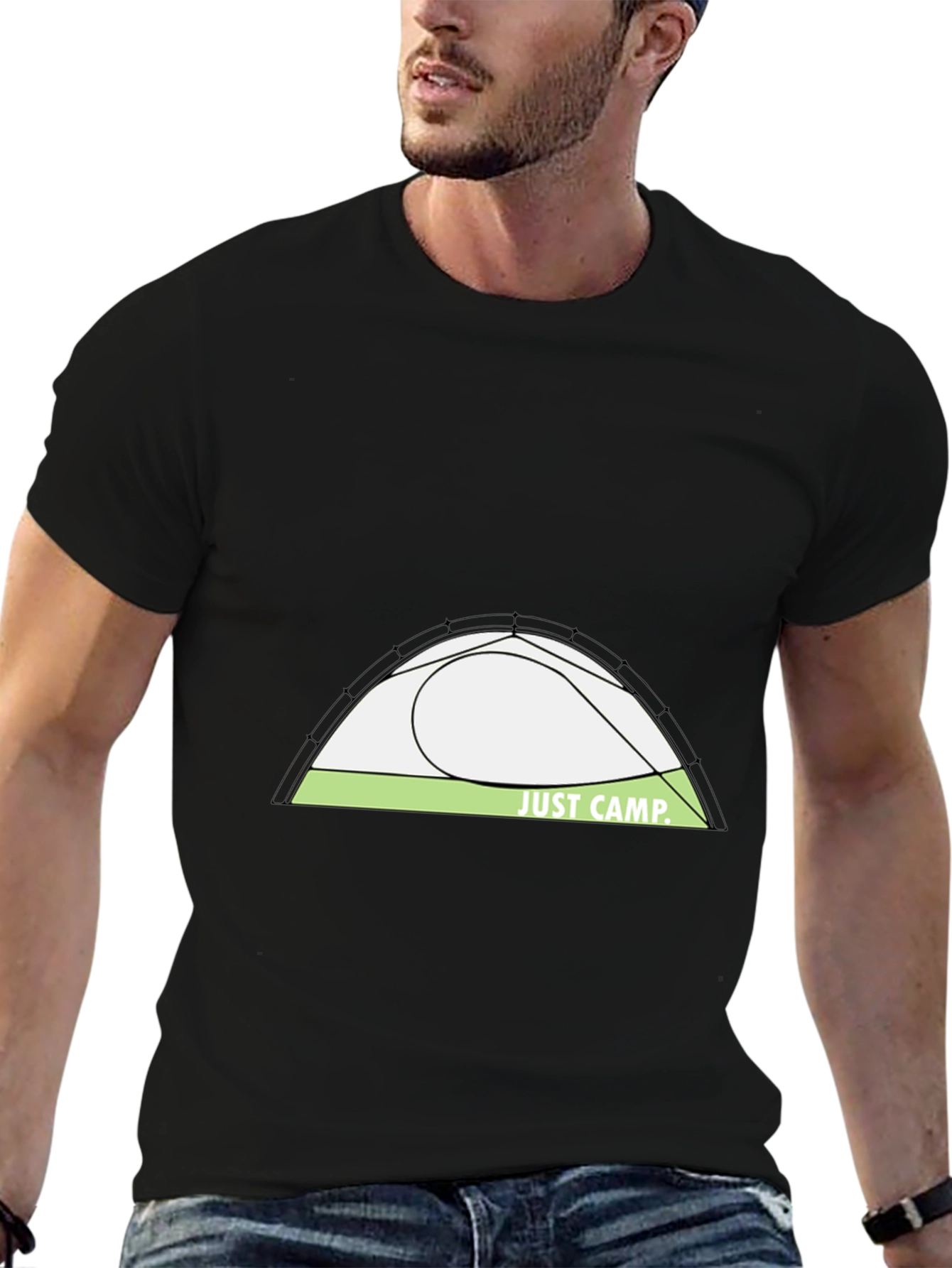 Just Camp Black Graphic Tee