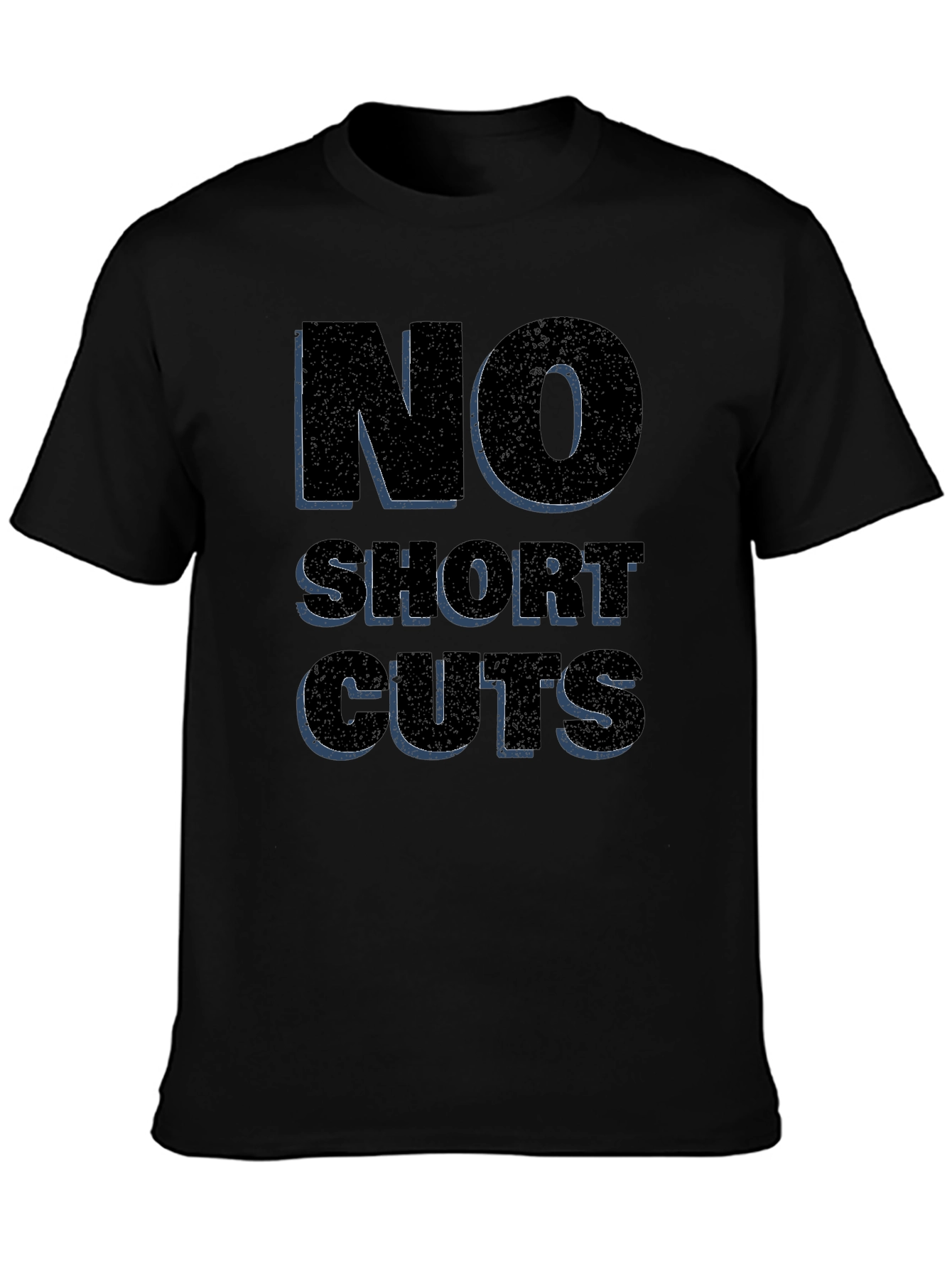 No Shortcuts Graphic Tee - Black Casual T-Shirt