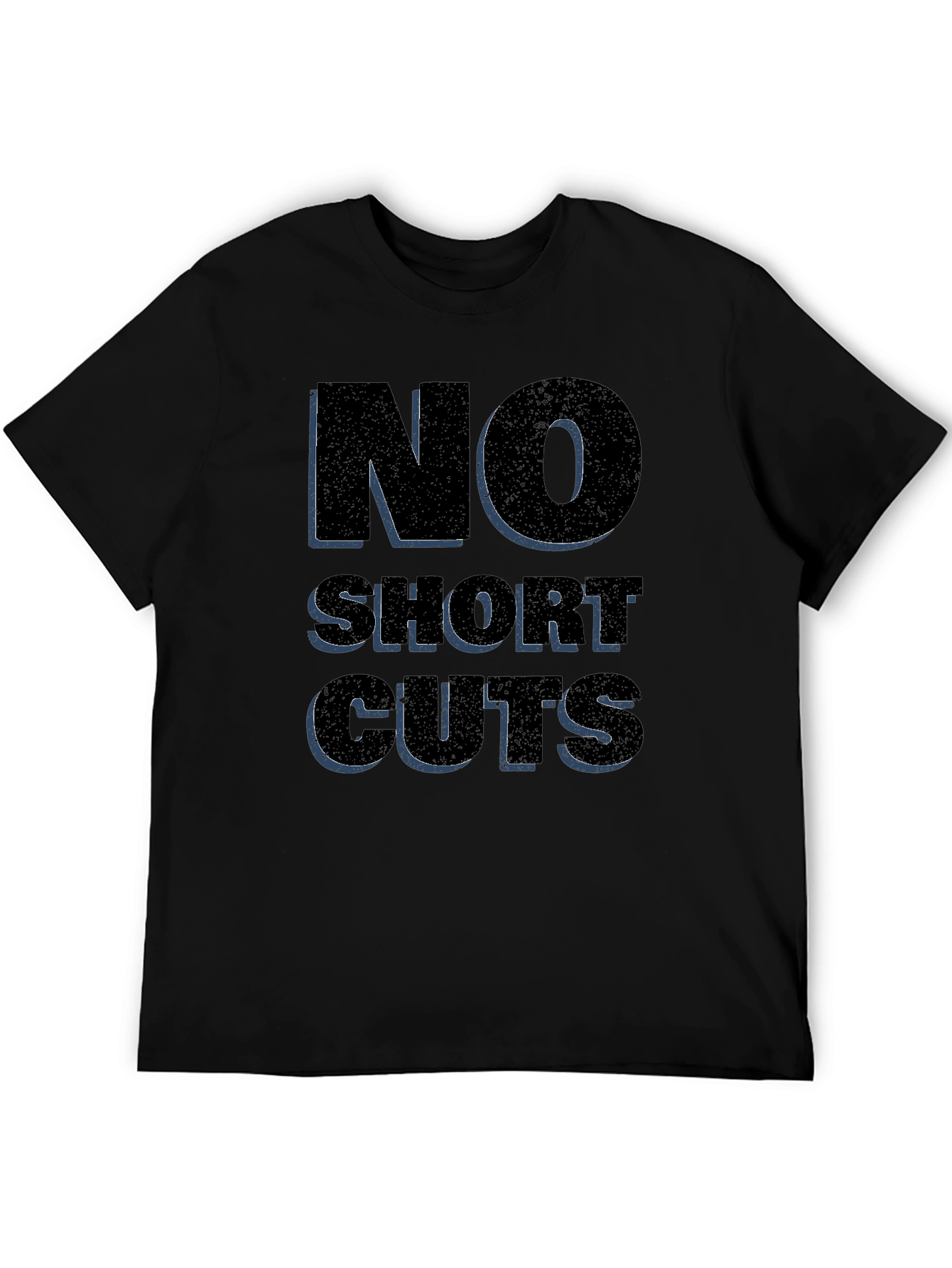 No Shortcuts Graphic Tee - Black Casual T-Shirt