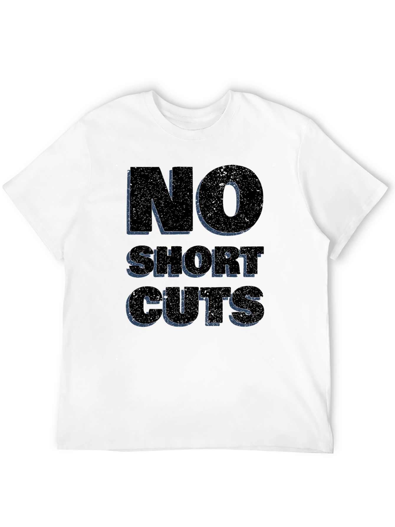 No Shortcuts Graphic Tee - Black Casual T-Shirt