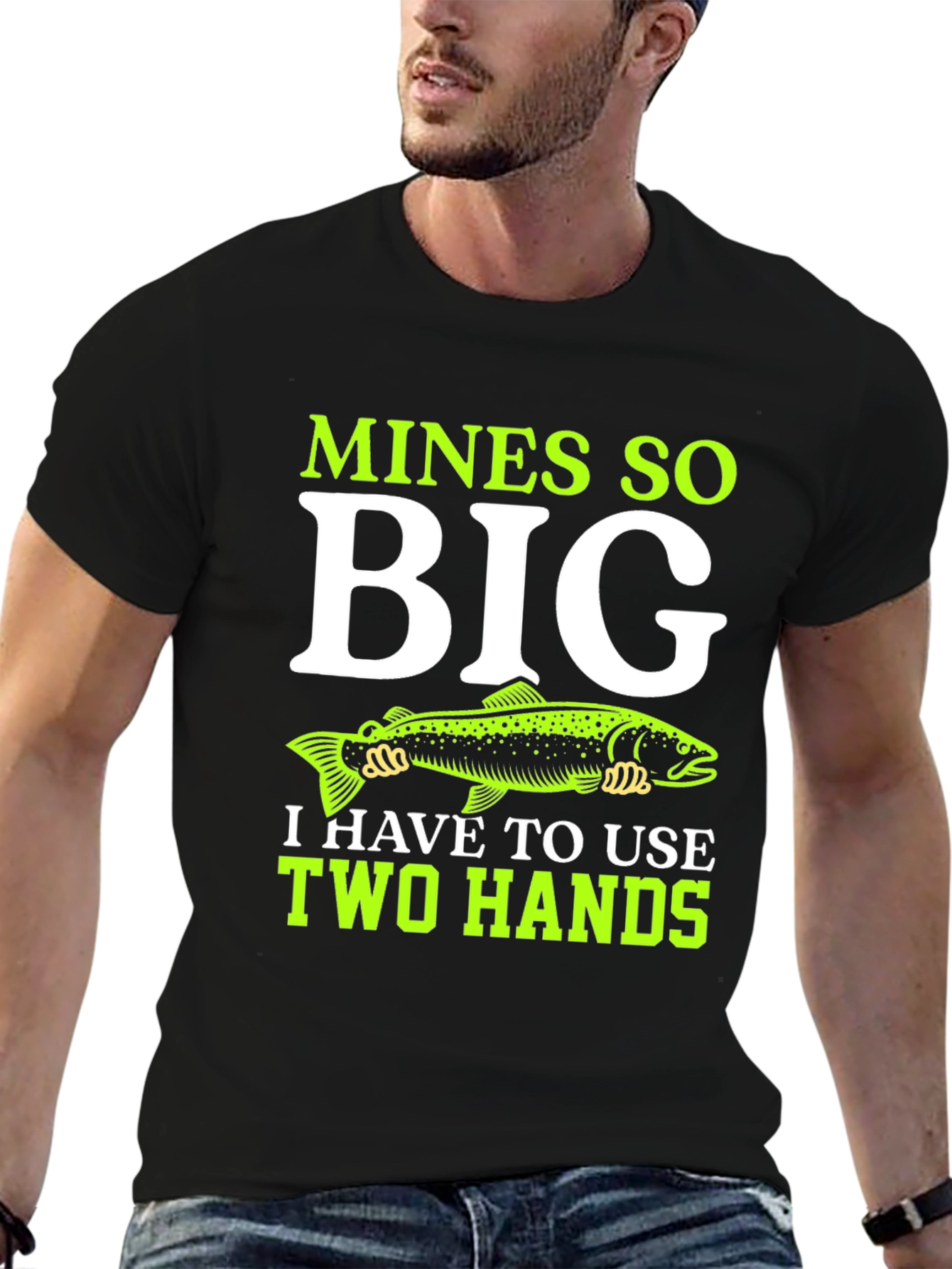 Mines So Big Fishing T-Shirt - Black